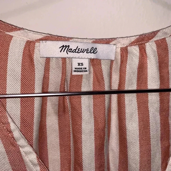 Madewell Pink and White Striped Top - Picture 5 of 7